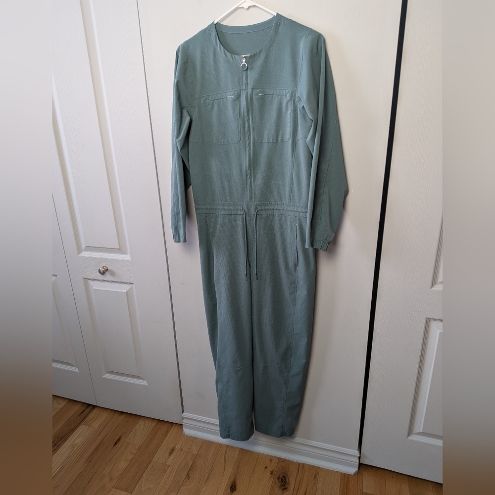 Lululemon Ventlight Zippered Jumpsuit Size 4 Color Tidewater Teal With Pockets - Picture 6 of 16